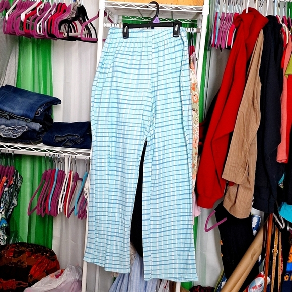 JUST BE SIZE MEDIUM BLUE PAJAMA PANTS - Picture 1 of 3